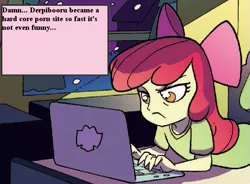 Size: 603x444 | Tagged: safe, derpibooru import, edit, idw, apple bloom, equestria girls, spoiler:comic, apple bloom's blog, exploitable meme, meme, simpsons did it, the simpsons