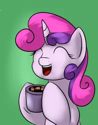 Size: 3300x4200 | Tagged: 30 minute art challenge, absurd resolution, artist:grennadder, eyes closed, hot chocolate, marshmallow, open mouth, safe, solo, sweetie belle, sweetie belle using marshmallows