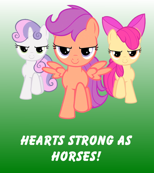 Size: 960x1080 | Tagged: apple bloom, cutie mark crusaders, derpibooru import, edit, flight to the finish, hearts as strong as horses, hearts strong as horses, safe, scootaloo, screencap, sweetie belle