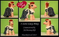 Size: 741x469 | Tagged: artist:mustbejewel, custom, derpibooru import, g3, i love lucy, lucille ball, ponified, safe, toy