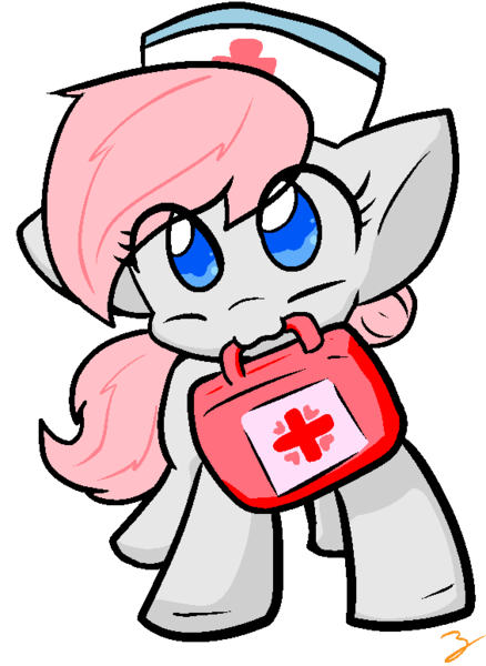 Size: 566x775 | Tagged: safe, artist:zutcha, derpibooru import, nurse redheart, earth pony, pony, cute, female, first aid kit, heartabetes, holding, mouth hold, simple background, solo, transparent background