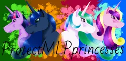 Size: 1560x757 | Tagged: safe, artist:zeepaarden, derpibooru import, princess cadance, princess celestia, princess luna, twilight sparkle, twilight sparkle (alicorn), alicorn, pony, alicorn tetrarchy, female, hoers, mare