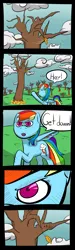 Size: 1500x5000 | Tagged: safe, artist:crashbrowns, derpibooru import, rainbow dash, pegasus, pony, autumn, comic, female, leaf, mare, solo, stare, tree