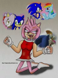 Size: 1200x1600 | Tagged: safe, artist:migueruchan, derpibooru import, rainbow dash, 3d, amy rose, angry, blaze the cat, crossover, crossover shipping, crying, image, jpeg, kissing, rage, rouge the bat, shipping, sonic the hedgehog, sonic the hedgehog (series), sonicdash