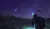 Size: 1920x1119 | Tagged: safe, artist:fruitbloodmilkshake, derpibooru import, oc, oc:starfall, unofficial characters only, alicorn, pony, alicorn oc, eyes closed, glowing horn, horn, image, magic, night, observatory, png, rearing, scenery, scenery porn, shooting star, solo, wallpaper