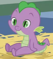 Size: 271x303 | Tagged: safe, derpibooru import, screencap, spike, dragon, the cutie mark chronicles, baby, baby dragon, baby spike, cropped, cute, eyebrows, male, nest, newborn, outfit catalog, solo, spikabetes, young, younger