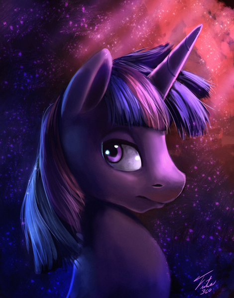 Size: 705x900 | Tagged: 30 minute art challenge, artist:tsitra360, derpibooru import, dusk shine, portrait, rule 63, safe, solo, twilight sparkle