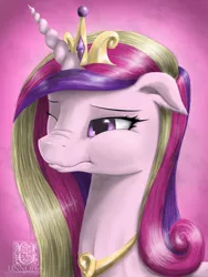 Size: 6000x8000 | Tagged: absurd resolution, artist:unnop64, derpibooru import, floppy ears, nose wrinkle, princess cadance, safe, scrunchy face, solo, wavy mouth, wink