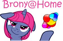 Size: 221x145 | Tagged: brony@home, derpibooru import, logo, mascot, oc, oc:lysine, safe, source needed, unofficial characters only, useless source url