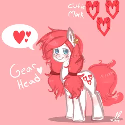 Size: 2000x2000 | Tagged: safe, artist:thegearheadpony, derpibooru import, oc, oc:gearhead, unofficial characters only, earring, heart, solo