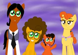 Size: 1024x727 | Tagged: artist:crazynutbob, bags under eyes, brothers, cheese sandwich, colt, derpibooru import, family, family photo, father, frown, glasses, male, mother, oc, oc:tomato sandwich, safe, smiling, younger