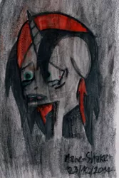 Size: 731x1093 | Tagged: artist:mane-shaker, colored, crying, depressed, depression, derpibooru import, oc, oc:mane shaker, sad, safe, solo, traditional art, unofficial characters only