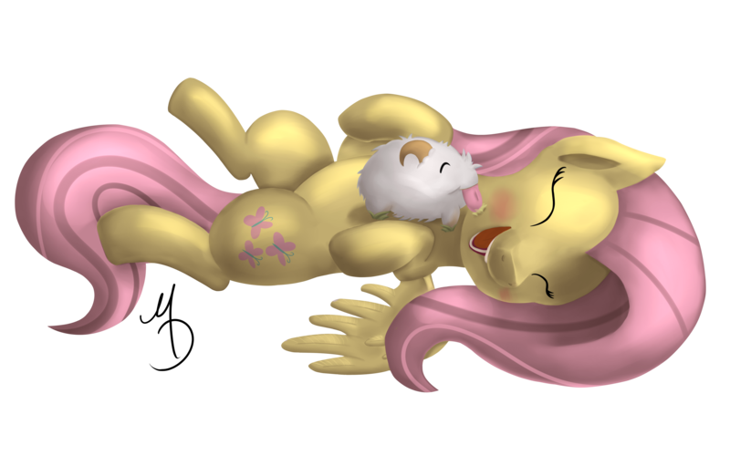 Size: 4000x2500 | Tagged: safe, artist:marmorexx, derpibooru import, fluttershy, cute, league of legends, licking, poro, simple background, solo, tongue out, transparent background