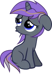 Size: 673x948 | Tagged: artist:slowlearner46, blank flank, derpibooru import, female, filly, oc, oc:luminous, pouting, safe, solo, unofficial characters only