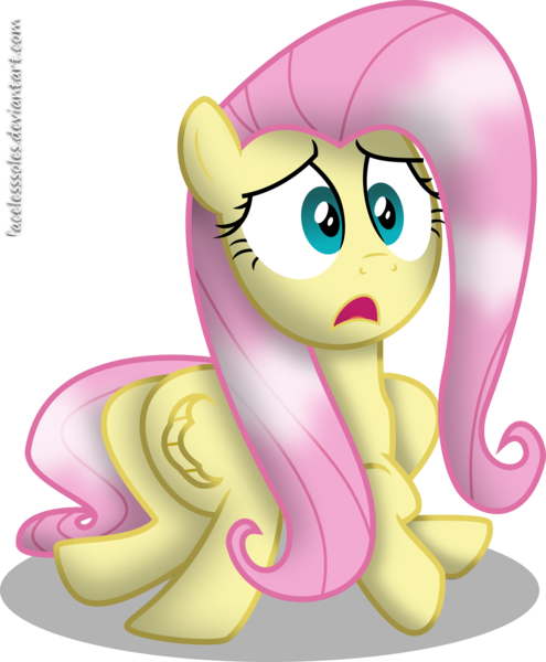 Size: 2053x2489 | Tagged: artist:facelesssoles, derpibooru import, fluttershy, high res, safe, scared, solo