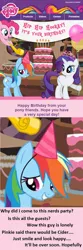 Size: 592x1784 | Tagged: birthday, birthday card, derpibooru import, edit, pinkie pie, rainbow dash, rarity, safe, text