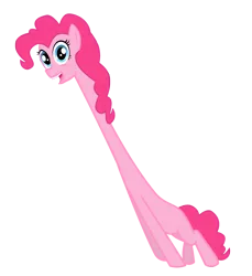 Size: 950x1036 | Tagged: artist:bluefluffydinosaur, derpibooru import, long neck, pinkie pie, safe, simple background, solo, transparent background, vector