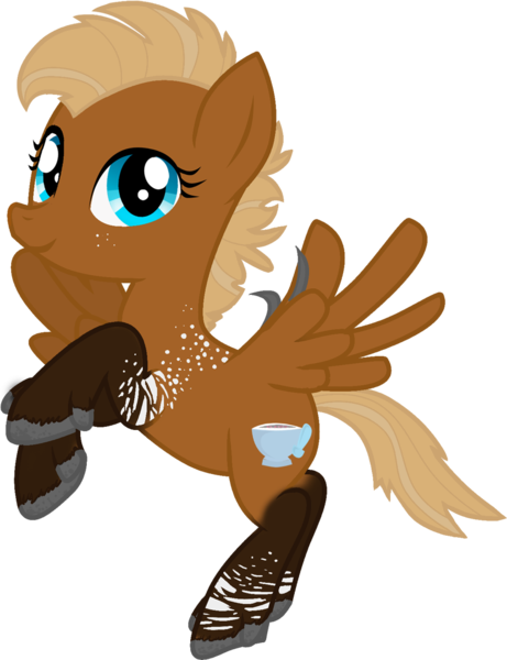 Size: 900x1171 | Tagged: safe, artist:bluefluffydinosaur, derpibooru import, oc, oc:tum tana, unofficial characters only, cute, freckles, pegasitherium, prehistoric, simple background, solo, transparent background, vector