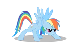 Size: 800x450 | Tagged: artist:bluefluffydinosaur, call of the cutie, derpibooru import, rainbow dash, safe, simple background, solo, transparent background, vector