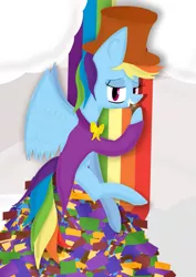 Size: 753x1062 | Tagged: artist:rain-flcker, candy, crossover, fanfic:rainbow factory, fluttershy and the rainbow factory, rainbow dash, safe, willy wonka, willy wonka and the chocolate factory