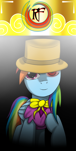 Size: 600x1189 | Tagged: artist:sparkeykid64, crossover, fanfic:rainbow factory, fluttershy and the rainbow factory, rainbow dash, safe, willy wonka, willy wonka and the chocolate factory