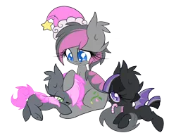 Size: 4000x3017 | Tagged: safe, artist:starlightlore, derpibooru import, oc, oc:gentle shade, oc:heartbeat, oc:toxic heart, unofficial characters only, bat pony, pony, simple background, transparent background, wingding eyes