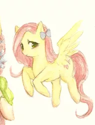 Size: 581x764 | Tagged: safe, artist:situ, derpibooru import, fluttershy, cropped, pixiv, solo, traditional art