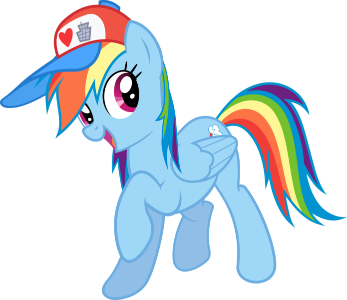 Size: 8000x6905 | Tagged: absurd resolution, artist:slb94, baseball cap, derpibooru import, hat, rainbow dash, safe, simple background, solo, transparent background, vector