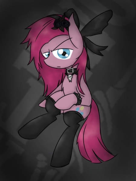 Size: 768x1024 | Tagged: artist:comically backfired, cute, goth, pinkamena diane pie, pinkie pie, safe