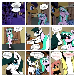 Size: 1093x1106 | Tagged: safe, artist:darkhestur, derpibooru import, oc, oc:dustlight, oc:honey ale, oc:knight, oc:sigrid, unofficial characters only, ask, askdarkpony, comic, dialogue, panels, tumblr