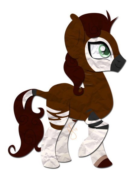 Size: 959x1300 | Tagged: artist:ieatedaunicorn, derpibooru import, oc, oc:tafanji, okapi, safe, solo, unofficial characters only