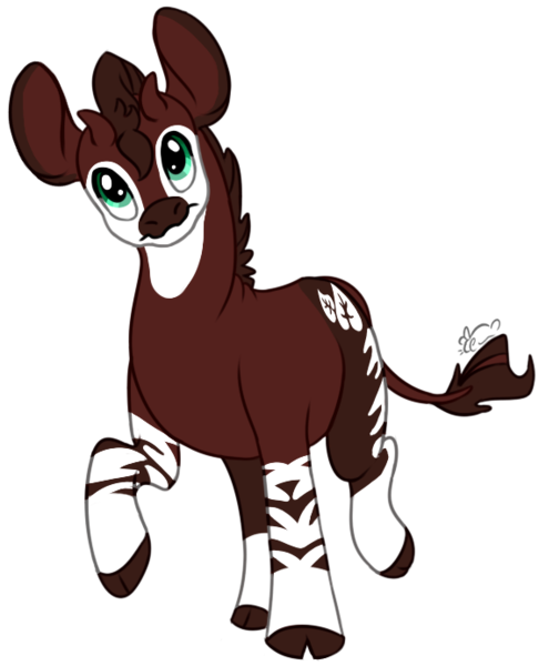 Size: 561x692 | Tagged: artist:cassandra1891, derpibooru import, oc, oc:tahari, okapi, safe, solo, unofficial characters only