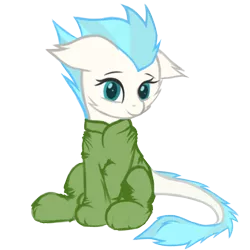 Size: 1000x1000 | Tagged: artist:clarity, clothes, cute, derpibooru import, footed sleeper, hybrid, oc, oc:patch, original species, pajamas, safe, solo, unofficial characters only