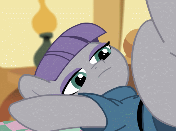 Size: 617x459 | Tagged: suggestive, artist:rip, artist:tiarawhy, derpibooru import, maud pie, earth pony, pony, ambiguous penetration, animated, bored sex, female, implied sex, mare, on back, solo, solo female