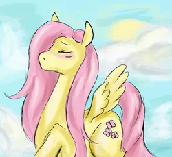 Size: 2480x2276 | Tagged: artist:kaeaskavi, derpibooru import, eyes closed, fluttershy, safe, solo