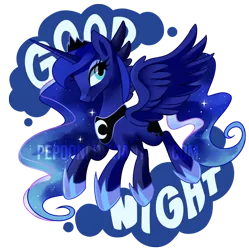 Size: 716x720 | Tagged: safe, artist:pepooni, derpibooru import, princess luna, alicorn, pony, cute, female, flying, lunabetes, mare, obtrusive watermark, solo, watermark