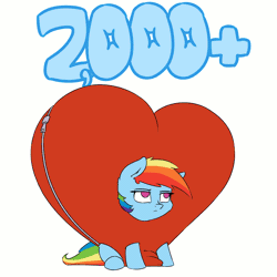 Size: 1800x1800 | Tagged: safe, artist:captainpudgemuffin, derpibooru import, rainbow dash, pegasus, pony, animated, blinking, blushing, cheek fluff, cute, dashabetes, ear fluff, embarrassed, empty eyes, female, frame by frame, heart, looking at you, looking away, mare, no catchlights, no pupils, nose twitch, simple background, sitting, solo, unamused, weapons-grade cute, white background, zipper