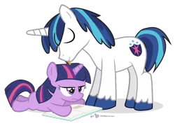 Size: 840x600 | Tagged: artist:dm29, cowlick, cute, derpibooru import, duo, filly, filly twilight sparkle, grooming, horses doing horse things, licking, not creepy, safe, shining armor, siblings, simple background, transparent background, twilight sparkle, twily, unamused