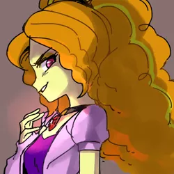 Size: 500x500 | Tagged: dead source, safe, artist:baekgup, derpibooru import, adagio dazzle, equestria girls, rainbow rocks, colored pupils, gem, looking at you, pendant, sideways glance, siren gem, solo, the dazzlings