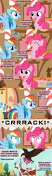 Size: 1120x3780 | Tagged: artist:beavernator, bird, comic, derpibooru import, pinkie pie, pun, rainbow dash, roc, safe, sugarcube corner, that friggen roc