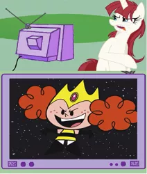 Size: 857x1009 | Tagged: derpibooru import, exploitable meme, lauren faust, meme, obligatory pony, oc, oc:fausticorn, princess morbucks, safe, tv meme, unofficial characters only