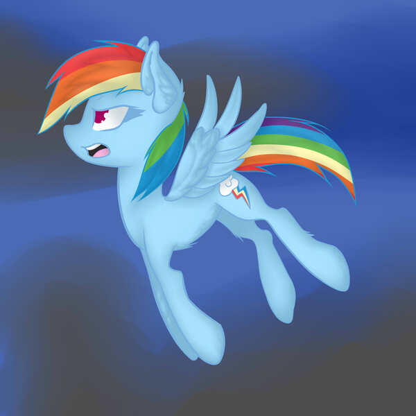 Size: 4000x4000 | Tagged: safe, artist:neekophobia, derpibooru import, rainbow dash, pegasus, pony, abstract background, female, mare, no pupils, open mouth, simple background, solo