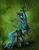Size: 778x1000 | Tagged: safe, artist:twotigermoon, derpibooru import, queen chrysalis, changeling, changeling queen, deviantart link, female, image, jpeg, rearing, solo