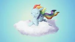 Size: 1920x1080 | Tagged: artist:lalindaaa, artist:namefag.mp3, cloud, derpibooru import, edit, rainbow dash, safe, solo, wallpaper, wallpaper edit, windswept mane