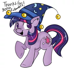 Size: 650x600 | Tagged: artist:lustrous-dreams, ask, ask filly twilight, clothes, costume, derpibooru import, filly, hat, safe, solo, star swirl the bearded, tumblr, twilight sparkle, younger