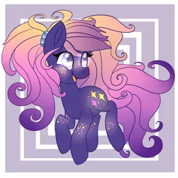 Size: 2000x2000 | Tagged: safe, artist:thegearheadpony, derpibooru import, oc, oc:pixels, unofficial characters only, earth pony, pony, female, freckles, gradient, gradient mane, mare, open mouth, pigtails, smiling, solo