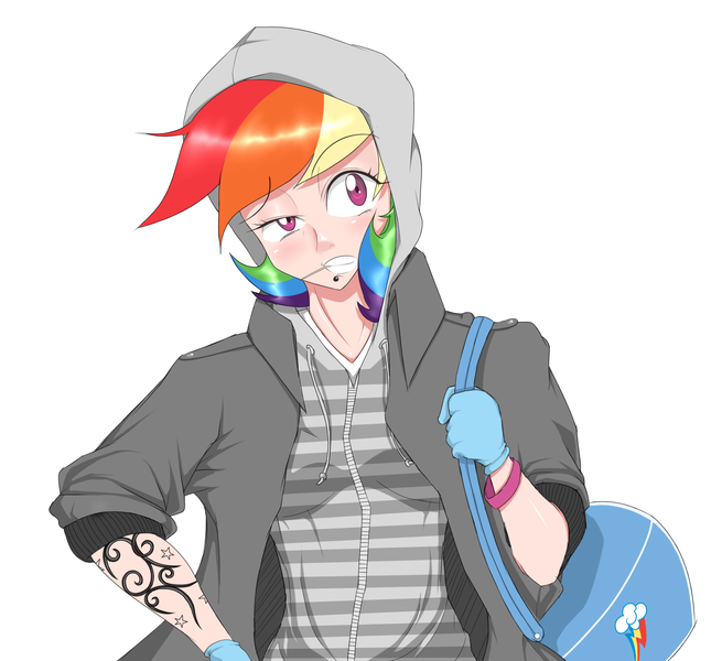 Size: 1800x1650 | Tagged: artist:janji009, derpibooru import, human, humanized, rainbow dash, safe, solo