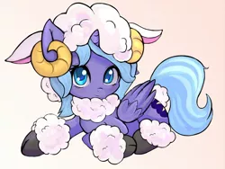 Size: 1280x960 | Tagged: artist:zokkili, chinese new year, clothes, costume, cute, derpibooru import, filly, lunabetes, princess luna, ram, safe, sheep, solo, sweet dreams fuel, woona, year of the ram, year of the sheep