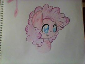 Size: 274x206 | Tagged: artist:pinkieandthedoctor, colored pencil drawing, derpibooru import, photo, pinkie pie, safe, solo, traditional art