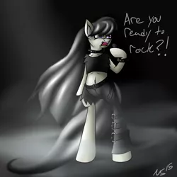 Size: 1300x1300 | Tagged: safe, artist:novaspark, derpibooru import, octavia melody, earth pony, pony, bipedal, clothes, microphone, rocktavia, solo